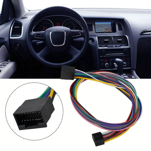 CENL For Android Navigation 16-Pin Car Stereo Radio ISO Wire Harness Power Wires Extension Wire 60cm Cables Player Car Accessories