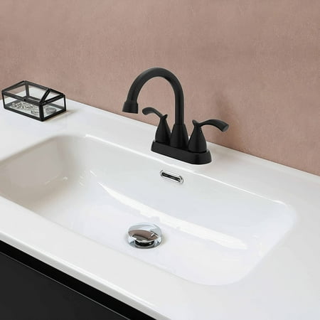 Bathroom Faucet 2 Handle Sink 4 Inch Centerset Lead Free Modern Commercial Faucets 3 Holes Double Handles Rv Vanity Matte Black Canada - Rv Bathroom Sink Faucet Black Bathroom Faucet 2 Handle Sink 4 Inch Centerset Lead Free Modern Commercial Faucets 3 Holes Double Handles Rv Vanity Matte Black Canada - Rv Bathroom Sink Faucet Black