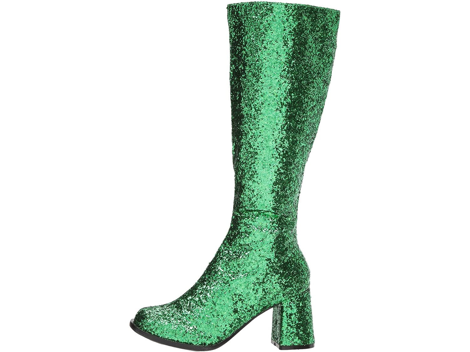 green glitter boots