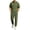 Green, variant on gbyLJF Men's 2 Piece Outfit Textured Collared Shirt and Jogger Pants Set Casual Short Sleeve Tracksuit with Pockets