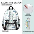 thumbnail image 4 of Blue Toned Dinosaur Pattern Cute School Backpack Bag for School with Padded Back and Adjustable Shoulder Straps 15.25"x11.5"x5.25", 4 of 4