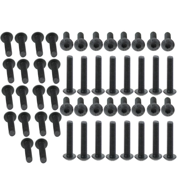 High-Strength Black 10.9 Grade Carbon Steel Round Head Hex Socket Screws M2X15(50pcs)