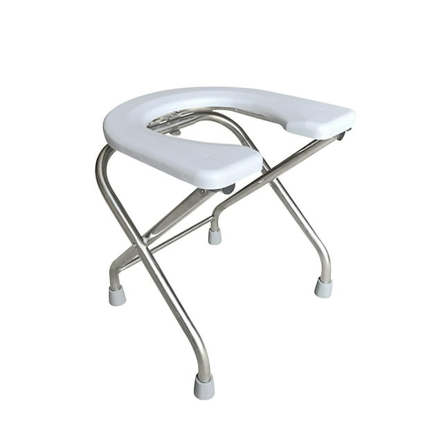 Foldable Toilet Seat Heavy Duty Strong Bearing Capacity Portable Multi Uses Anti Height 30cm