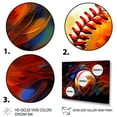 thumbnail image 3 of Designart "Baseball modern Glory I" Sports Metal Wall Art Set, 3 of 5