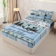 thumbnail image 2 of Homewish Teens Vintage RV Car Zipper Twin Comforter Sets with Fitted Sheet and 2 Pillowcases,Boys Girls Happy Camping Zipper Bedding Set,4-Piece,Navy Blue Reversible, 2 of 6