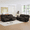 Brown-M085, variant on 2PCS Power Zero Gravity Recliner Sofa Set with Adjustable Headrests,Bluetooth Speakers,Reading/LED Lights,Type C/USB Port,Cup Holders,Storage Console,Faux Fur Electric Reclining Couch,Loveseat Black