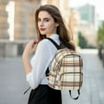 thumbnail image 6 of FORMRS Mini Backpack Purse for Women Travel Daypack Casual Shoulder Bag, Cream Plaid, 6 of 7