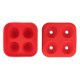 thumbnail image 1 of Ice Cube Tray Stackable Leak Proof Rose Shape 4 Cavity Ice Cube Tray For Beverages, 1 of 5