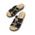 thumbnail image 5 of Women's Arch Support Slides - Adjustable Straps & Comfortable Wedge Heel, Soft Faux Suede Lining, 5 of 5