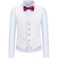 thumbnail image 4 of Lycody 3 Piece Boys Formal Slim Fit Suits Teen Casual Tuxedo Suits for Kids Wedding Ring Prom Bearer Outfit with Blazer Multicolor Jacket Pants and Vest 2-20 Years, 4 of 8