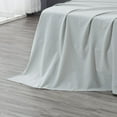 thumbnail image 5 of Chezmoi Collection Solid Light Gray 100% Washed Cotton Bed Sheet Set King Size, 4-Piece Luxury Soft Breathable 16-Inches Deep Pocket Sheets and Pillowcases Set, 5 of 9