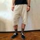thumbnail image 2 of Hombres Verano Moda Cordón Elástico Color Sólido Suelto Casual Siete Pantalones Odeerbi ODB-6, 2 of 8