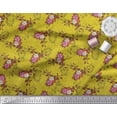 thumbnail image 2 of Soimoi Rayon Fabric Leaves & Rose Floral Print Sewing Fabric Yard 42 Inch Wide, 2 of 3