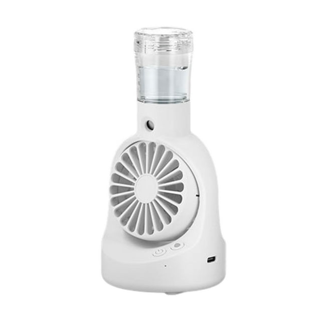 TopLLC Portable Handheld Misting Fan, Mini Personal Spray Water Mist Fan with Water Tank, Rotatable Rechargeable Quiet Small Desk Fan, 4 Speeds Strong Airflow Cooling Mister Fan for Outdoor Summer