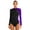 Purple, variant on Fldy Womens Gymnastics Leotards Long Sleeve Biketard Shiny Dance Ballet Unitards Gym Yoga Bodysuit Royal Blue XL