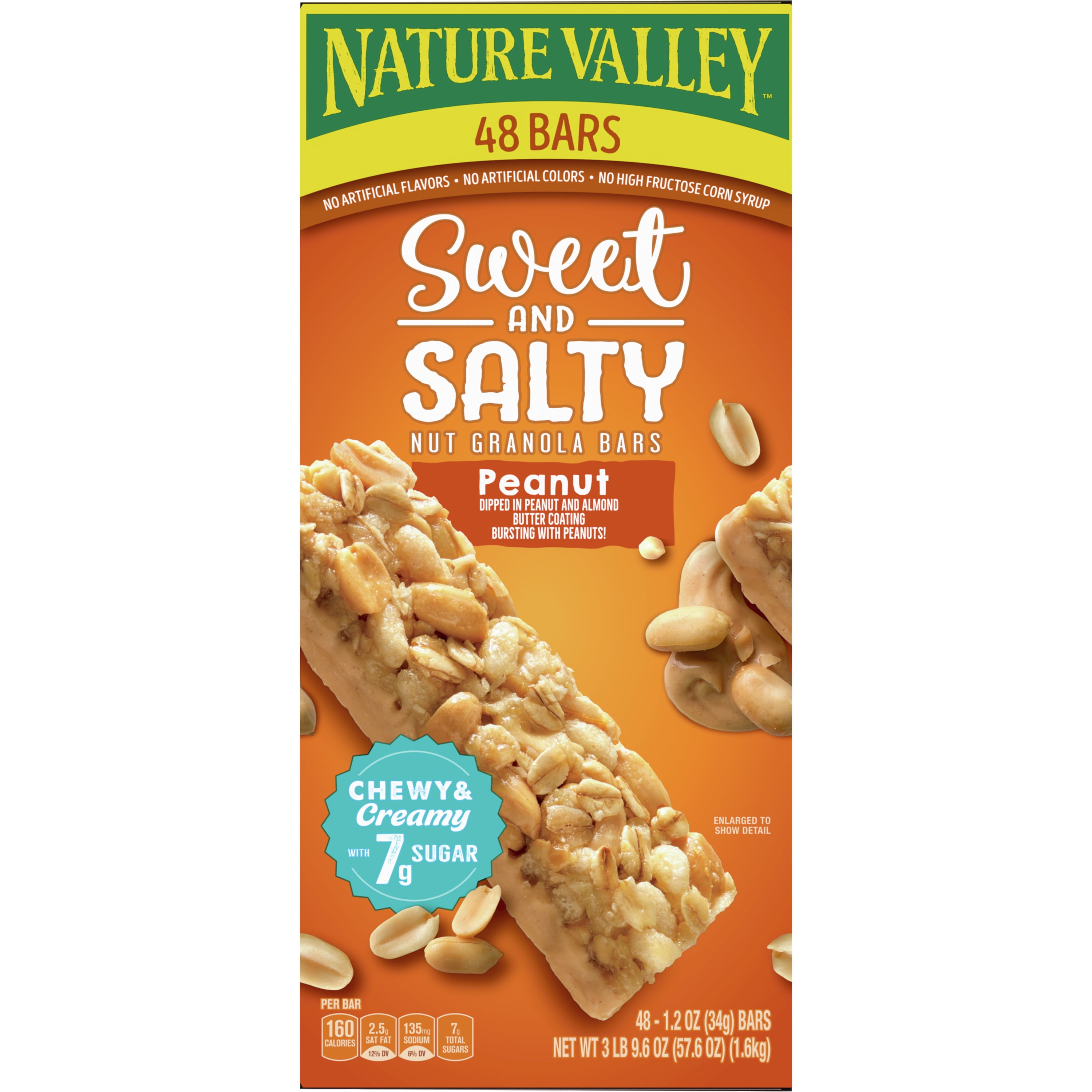 Nature Valley Granola Bars, Sweet and Salty Nut, Peanut, 48 Bars, 57.6 OZ
