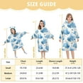 thumbnail image 3 of Dailycode Wearable Blanket Hoodie Oversized Sherpa Flannel Blankets with Pocket for 3-14 Year Old Butterflies and Cloud, 3 of 7