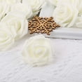 thumbnail image 3 of DEBGFS 50 Pcs Têtes de Roses Artificielles Fausses Roses en Mousse pour Mariage DIY Centre de Table de Baby Shower Arrangements Fête, Ivoire, 3 of 6