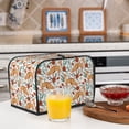 thumbnail image 5 of Rateoe Foxes and Floral Harmony Pattern Toaster Covers 2 Slice Wide Slot,Bread Machine Cover,Bread Dust Cover & Fingerprint Protection,Appliance Covers, 5 of 7