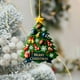 thumbnail image 4 of Adorno acrílico para árbol de Navidad, 8 cm, transparente, ligero, plano, 12 g, decoración navideña para colgar en el árbol de Navidad | Decoración festiva para el hogar | Decoración de temporada, 4 of 5