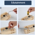 thumbnail image 2 of Juego de destornilladores Montessori con tablero de pernos Juego de herramientas para niños pequeños Herramientas reales para niños Juguetes de madera Montessori Habilidades básicas Juguetes, 2 of 6