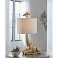 thumbnail image 2 of Signature Design by Ashley Ferrison Giraffe Table Lamp with Fabric Shade - Goldtone, 2 of 5
