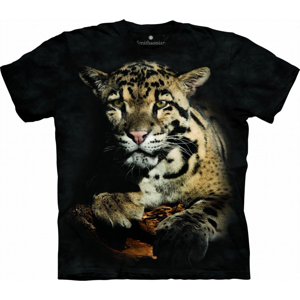The Mountain - NEW Black 100% Cotton Clouded Leopard USA T-Shirt