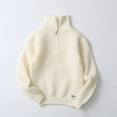 thumbnail image 5 of Povozer Boys School Uniform Sweater Kids Long Sleeve Pullover Fall Winter(Beige,12-13Y), 5 of 6