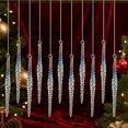 thumbnail image 5 of Xingjin Icicle Ornaments, Christmas Tree Decorations with Crystal Christmas Picks, Decorative Hanging Ornaments for Winter Holiday Displays, 5 of 5