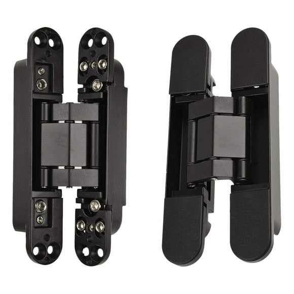 2Pcs 6 Inch Concealed Door Hinges Invisible Hinges Concealed Hinges 180 Degree Swing Hinge 3 Way Adjustable Butt Hinge A