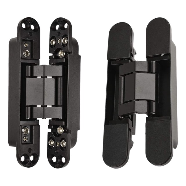 2Pcs 6 Inch Concealed Door Hinges Invisible Hinges Concealed Hinges 180 Degree Swing Hinge 3 Way Adjustable Butt Hinge A