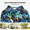 thumbnail image 4 of Lsque Football Time Pattern Casual Women's Hoodie,Hooded Sweatshirt with Kangaroo Pocket,Pullover Hoodie with Eye-catching Drawstrings-XX-Large, 4 of 7