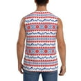 thumbnail image 4 of Lsque red blue Snow Mountain Print Men's Cotton Blend Sleeveless Muscle Shirts (S-3XL)- Moisture Wicking, Odor Protection, UPF 30+,XX-Large, 4 of 8