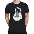 thumbnail image 2 of Pug Enjoying Noodles Design Men's T-shirt Black, 2 of 3