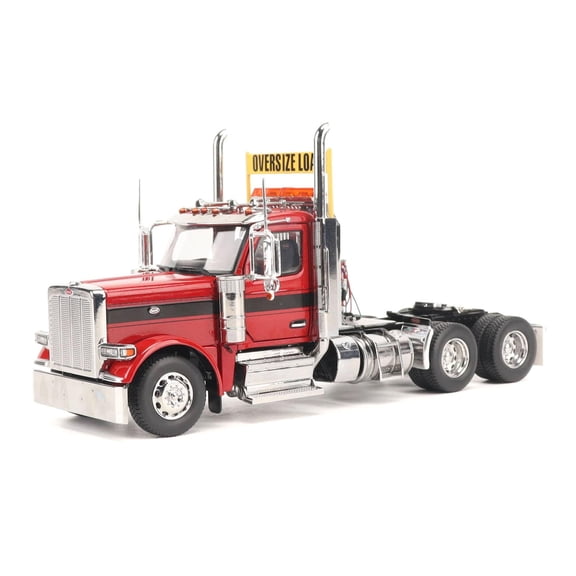 Peterbilt 589 Tandem-Axle Truck Tractor with Day Cab Legendary Red "Transport Series" 1/32 Diecast Model by Diecast Masters