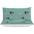 thumbnail image 3 of HAHDAXIA Raccoon Wallpaper Bedding Solid Comforter Set for All Seasons,3 Pieces(1 Comforter+2 Pillowcases),Soft Microfiber Bedding Set Queen(90"x90"), 3 of 7