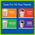 thumbnail image 3 of Great Value Blue 30-Gallon Drawstring Large Recycling Bags, Unscented, 20 Count, 3 of 8