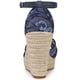 thumbnail image 3 of Sandalias De Cuña Correa De Tobillo Tacón De Cuña Alpargata Para Mujer Azul profundo 39, 3 of 6