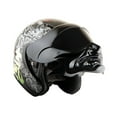 thumbnail image 3 of 1Storm Motorcycle Open Face Fiber Glass Dual Visor Helmet HB_609 Scooter Classical Knight Bike Samurai Black + One Extra Clear Shield, 3 of 8