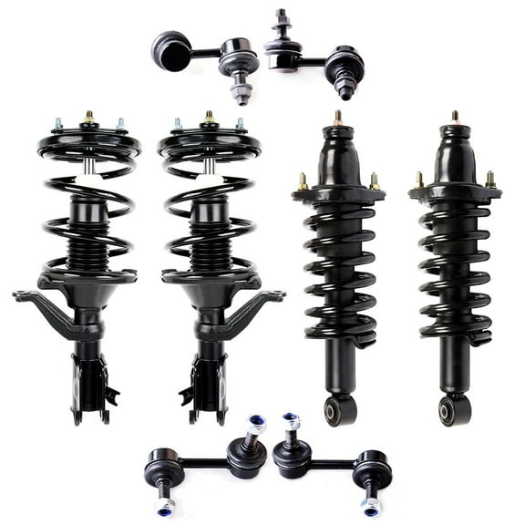 ECCPP 8PCS Front and Rear Complete Struts Assembly Stabilizer Bar Link Kit for 2001-2005 for Honda Civic