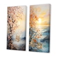 thumbnail image 3 of Designart "Bold Sunrise magic Renewal II" Sunrisesunset Wall Art Set Of 2 - Yellow Landscapes Gallery Set For Office Decor, 3 of 7