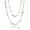 Beige, variant on Colorful Bead Long Necklace for Women Boho Handmade Irregular Shell Glass Beads Vintage Chunky Layered Sweater Chain Accessory Statement Jewelry