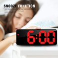 thumbnail image 5 of 1 reloj despertador digital con pilas, LED de viaje al lado de la red eléctrica, sin tictac, con repetición de temperatura, fecha, hora, brillo ajustable para niños y adultos (rojo) Sailing Electrónica, 5 of 5