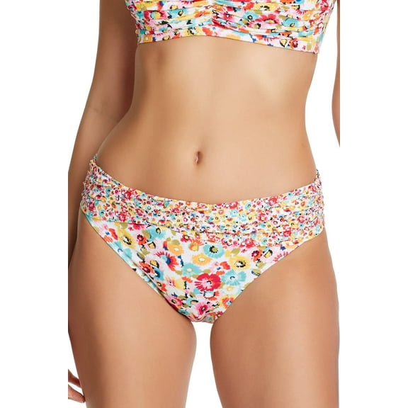 Bleu Rod Beattie Women's Floral Banded Hipster Bikini Bottom Multi 10
