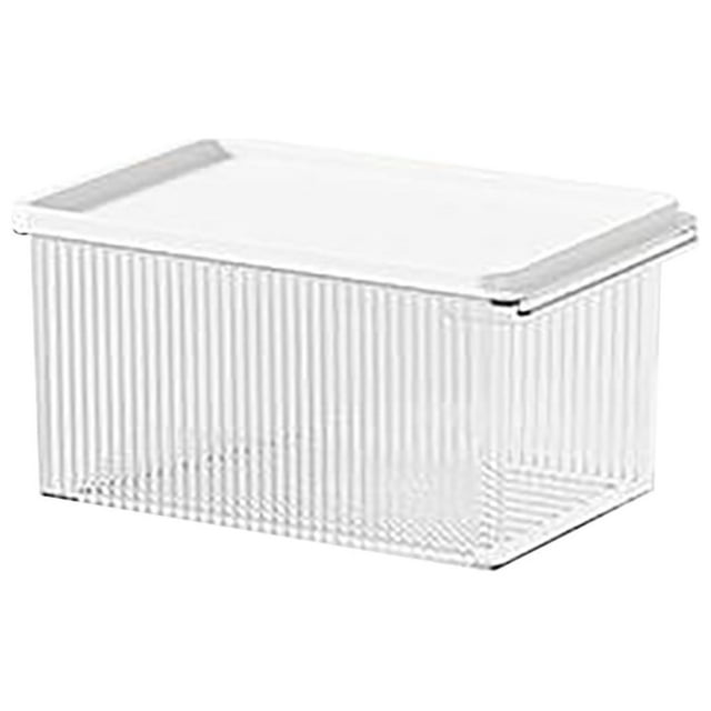 Rbaofujie Food Storage Container, Plastic Food Containers with Removable Drain Plate and Lid, Stackable Portable Freezer Storage Containers - Tray to Keep Fruits, Vegetables, Meat and More