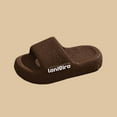 thumbnail image 6 of Viluyesy Mens Slides Slippers, Thick Sole Comfort Lightweight Anti-Slip Shower Bathroom Outdoor Beach Cloud Sandals Coffee, 6 of 6