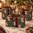 Wrapping Paper Highland Cow Christmas Holly Bell Pattern for Rustic ...