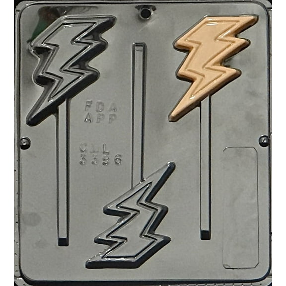 3396 Lightning Bolt Lollipop Chocolate Candy Mold
