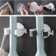 thumbnail image 2 of 6 piezas de soporte para fregona, pinza para fregona y escoba de pared multifunción sin costuras, sin perforaciones, 2 of 5