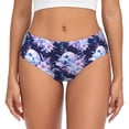 thumbnail image 1 of Fotbe blue starry sky Skull flower Calzones Estampados para Mujer – Ropa Interior de Algodón, Cómoda, Suave y Elástica-X-Small, 1 of 6